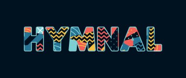 Renkli soyut tipografi yazılı word ilahi kitabı kavram. Vektör Eps 10 kullanılabilir.