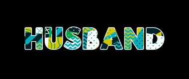 Renkli soyut tipografi yazılı kelime koca kavramı. Vektör Eps 10 kullanılabilir.