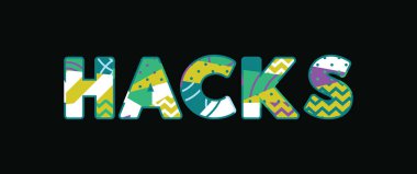 Renkli soyut tipografi yazılı kelime kesmek kavramı. Vektör Eps 10 kullanılabilir.