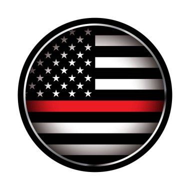 Bir Amerikan bayrağı simgesi itfaiyeci destek bayrağı. Vektör Eps 10 kullanılabilir.