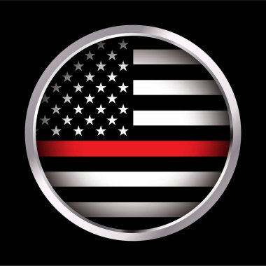 Bir Amerikan bayrağı simgesi itfaiyeci destek bayrağı. Vektör Eps 10 kullanılabilir.