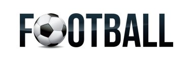 Kelime futbol futbol topu kavramı kelime sanat illüstrasyon. Vektör Eps 10 kullanılabilir.