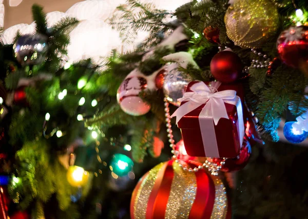 Weihnachtsdekoration Abstrakter Hintergrund Bokeh Feld — Stockfoto