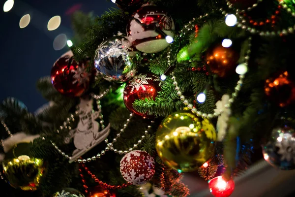 Christmas Decoration Abstract Background Bokeh Ball — Stock Photo, Image