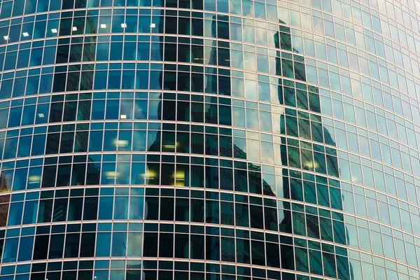 Skyscrapers reflection buildings. Abstract technology background