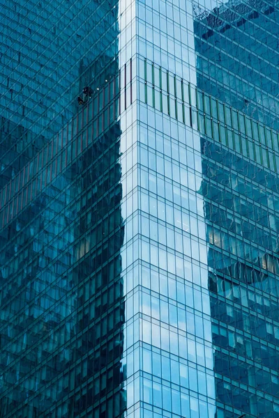 Skyscrapers reflection buildings. Abstract technology background