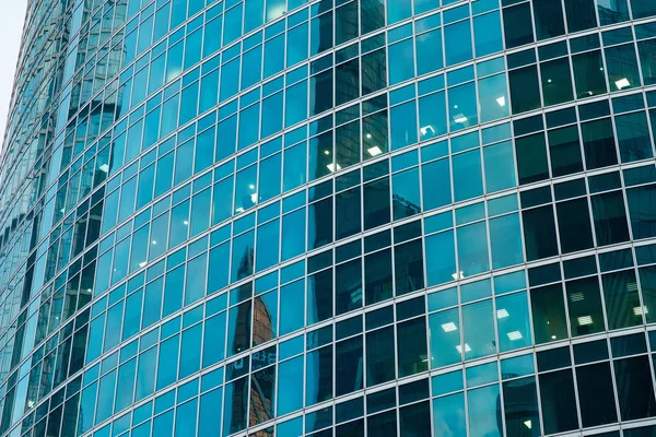 Skyscrapers reflection buildings. Abstract technology background