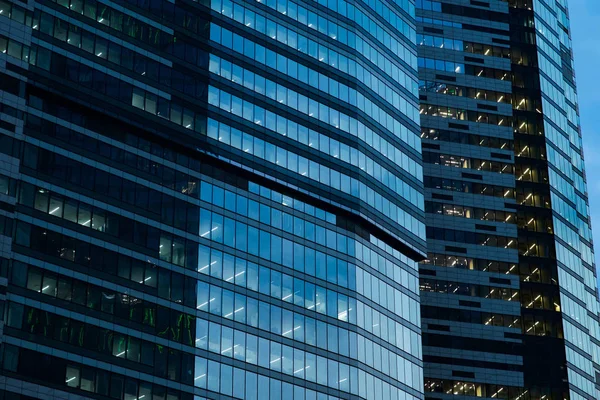 Хмарочоси Відображають Будівлі Абстрактний Технологічний Фон — стокове фото