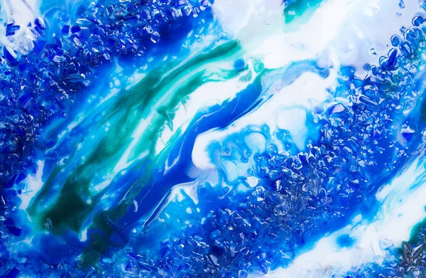 Oceano Pintura Arte Resina Fundo Artístico Azul Arte — Fotografia de Stock