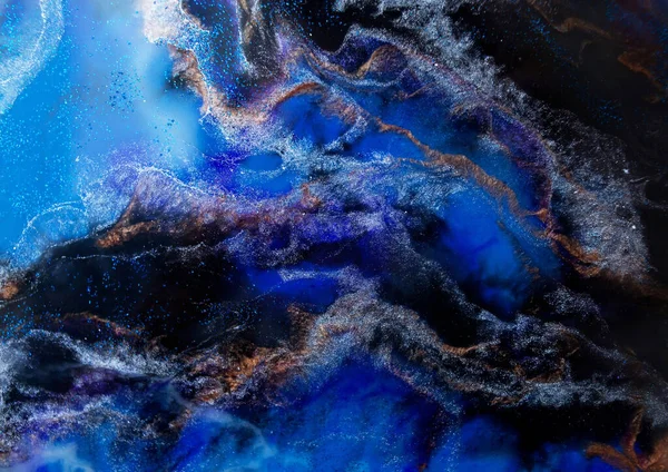 Abstracte Kunstblauwe Ruimte Harskunst — Stockfoto