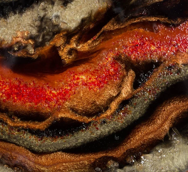 Abstrato Fundo Areias Vermelhas Marrons Epóxi Resina Arte — Fotografia de Stock