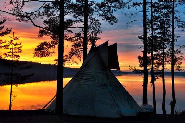 Wigwam Lake Sunset — Stock Photo, Image