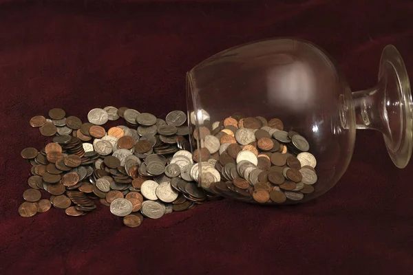 Tiny American Coins Money Box — Stock Photo, Image