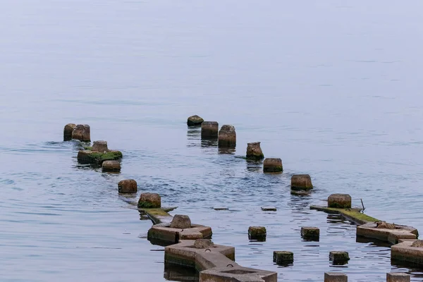 密歇根湖的一个老码头 — 图库照片