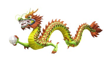 Yapay kağıt ejderha izole