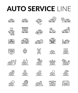 Otomatik hizmet ince simgesi