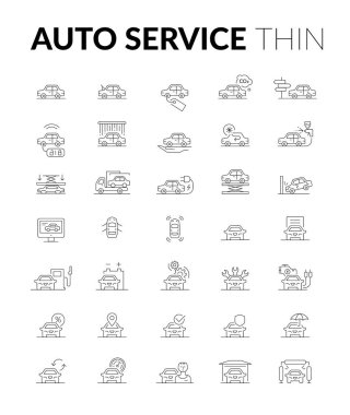 Otomatik hizmet ince simgesi 