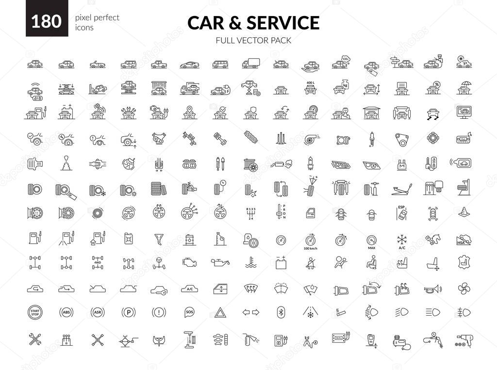 car & service. Full vector pack