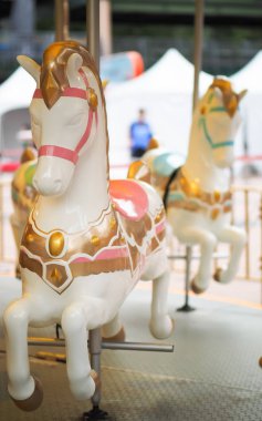 renkli atlıkarınca at Tema Parkı içinde