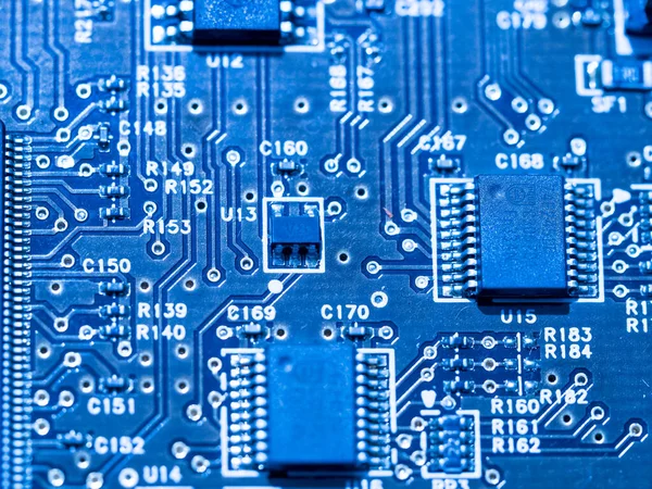 Computer Micro Printplaat Met Geïntegreerde Chipset — Stockfoto