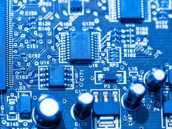 Carte Micro Circuit Informatique Avec Chipset Intégré — Photo