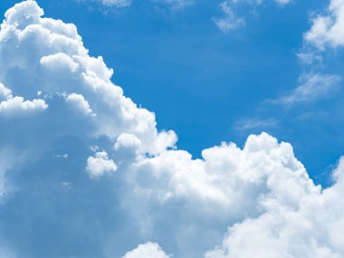 Uçsuz bucaksız mavi gökyüzü ve bulutlar