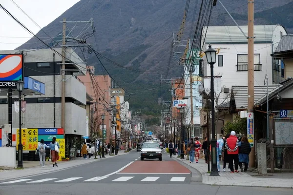 Fachada Las Calles Yufuin Oita Japón Una Ciudad Turística Destino — Foto de Stock