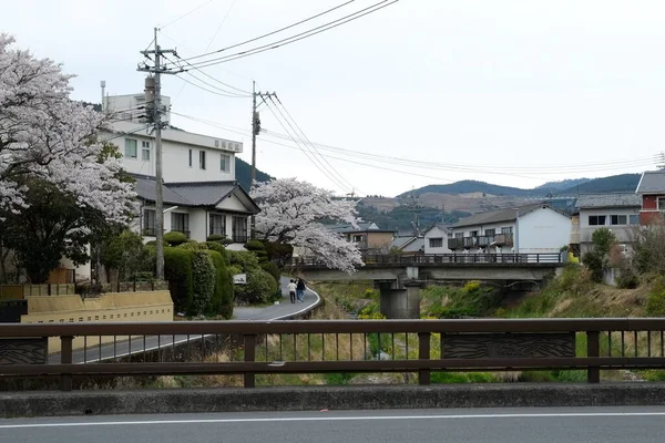 Fachada Las Calles Yufuin Oita Japón Una Ciudad Turística Destino —  Fotos de Stock