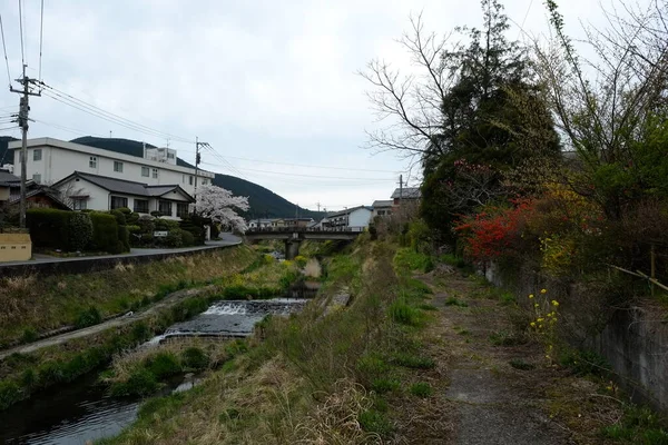 Yufuin Δρόμους Πρόσοψη Στην Oita Ιαπωνία Είναι Μια Τουριστική Πόλη — Φωτογραφία Αρχείου