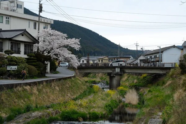 Yufuin Ulice Fasáda Oita Japonsko Turistické Město Populární Destinace Pro — Stock fotografie