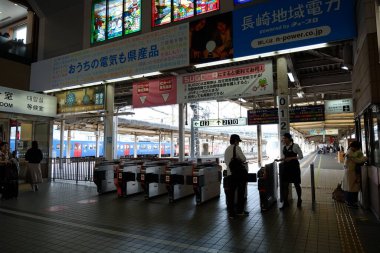 Kumamoto İstasyon cephesi Kumamoto, Japonya.