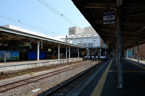 Kumamoto Stationsfasad Kumamoto Japan — Stockfoto