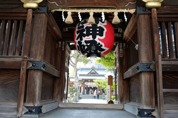 Πρόσοψη Kushida Jinja Kushida Shrine Στη Φουκουόκα Της Ιαπωνίας — Φωτογραφία Αρχείου