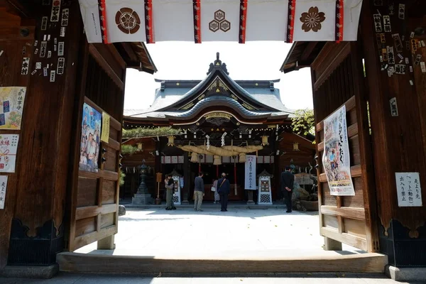 Kushida Jinja Kushida Shrine Facade Fukuoka Japan — Stock Photo, Image