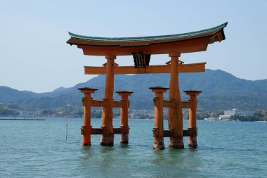 Japonya, Hiroşima 'da Itsukushima manzarası. Halk arasında Miyajima olarak bilinir..