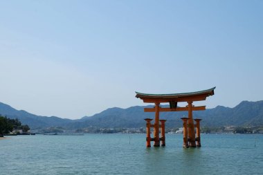 Japonya, Hiroşima 'da Itsukushima manzarası. Halk arasında Miyajima olarak bilinir..