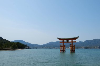 Japonya, Hiroşima 'da Itsukushima manzarası. Halk arasında Miyajima olarak bilinir..