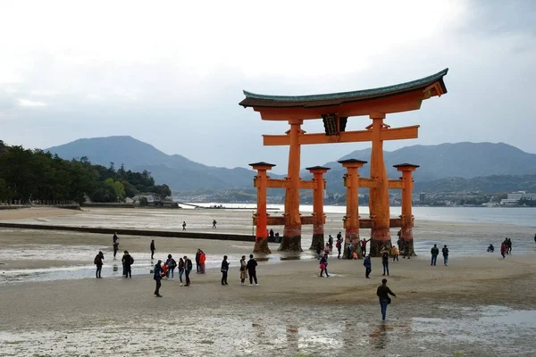 Itsukushima Paysage Hiroshima Japon Est Populairement Connu Sous Nom Miyajima — Photo