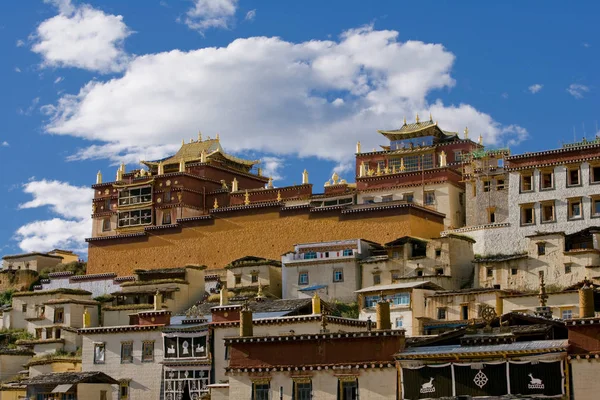 Ancient Cultural Buildings Ganden Sumtseling Monastery Zhongdian Yunnan China Asia — Stock Photo, Image