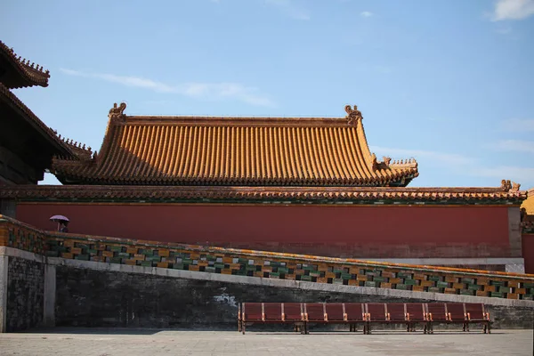 Forntida Murar Palats Förbjudna Staden Peking Kina Asien — Stockfoto