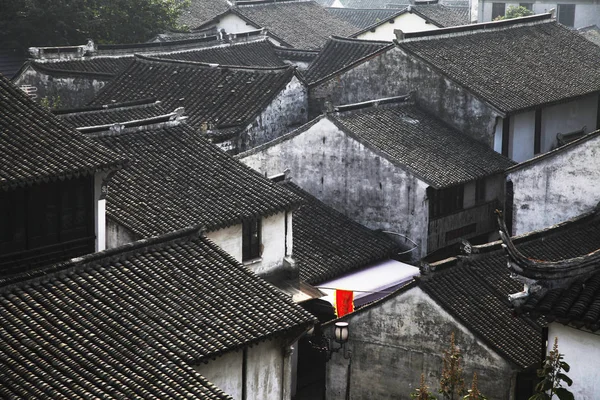 Tetti Jinxi Antica Città Acqua Suzhou Jiangsu Jiangnan Cina Asia — Foto Stock