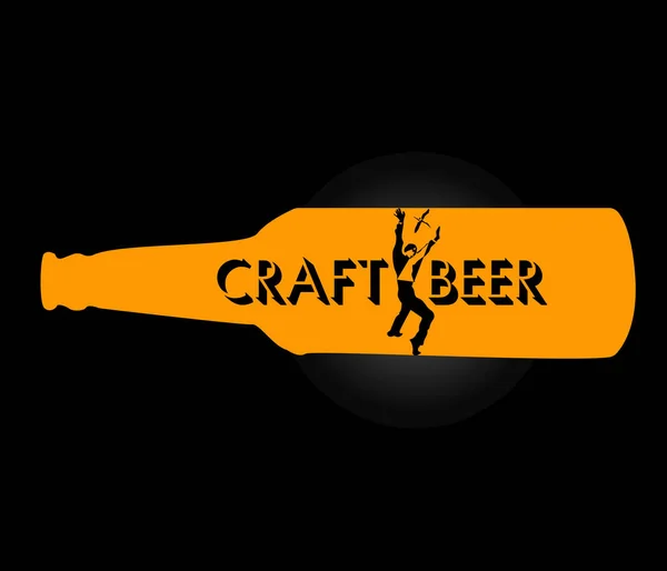 Nowoczesne Piwo Rzemieślnicze Napoje Wektorowe Logo Znak Dla Baru Pubu — Wektor stockowy