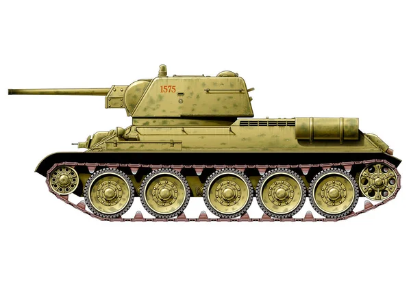 Ww2 Russian Tank Illustration — Stock Photo, Image