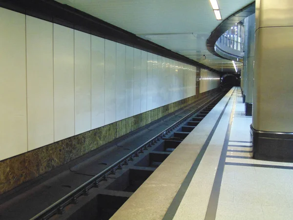 Carriles Andenes Metro — Foto de Stock