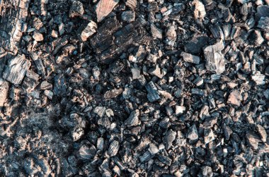 Kül ve kömürlerin doku gri 