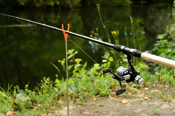 Fishing Rod River Summer — Stock Photo, Image
