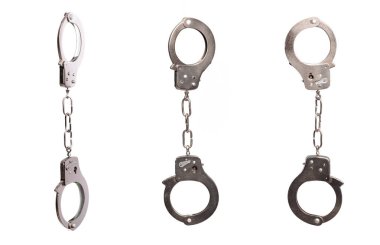 Kelepçe izole beyaz arka plan üzerinde kümesi