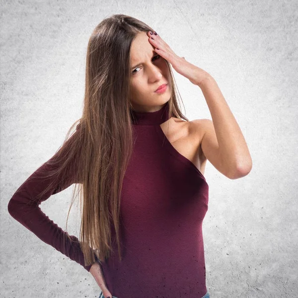 Frustrado Joven Adolescente Chica — Foto de Stock