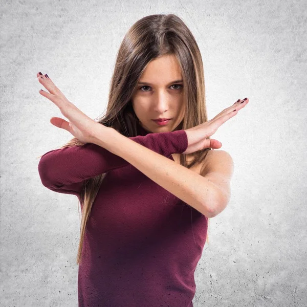 Young Teenager Girl Making Gesture — Stock Photo, Image