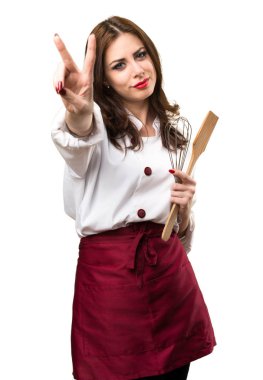 Güzel şef kadın iki sayım